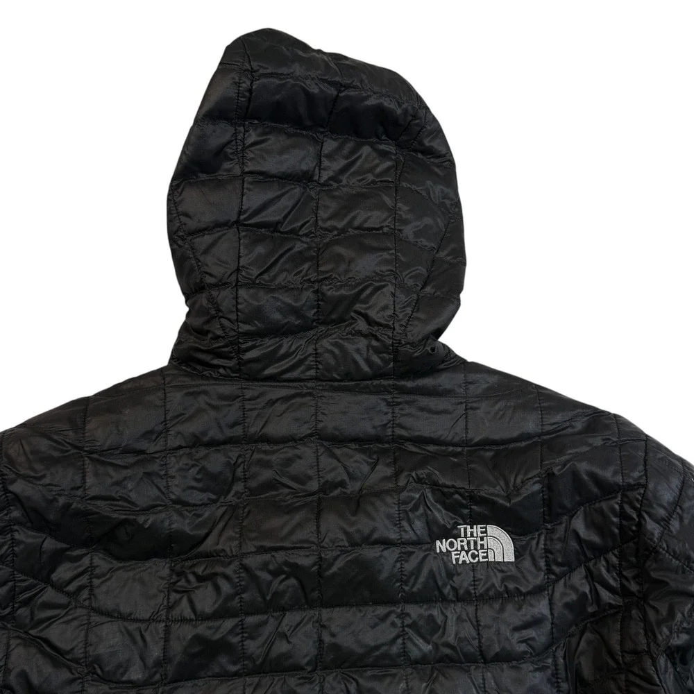 The North Face Thermoball Hooded Jacket Black Quilted Puffer Mens Medium‎ C761